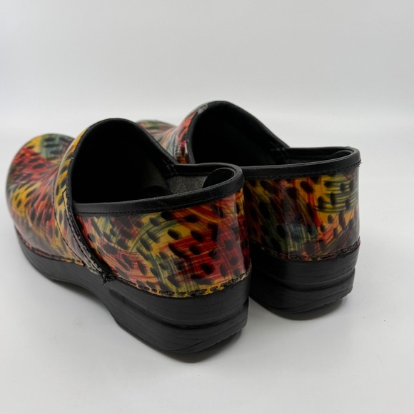Dansko‎ Women's Colorful Animal Print Patent Leather Clogs Shoes Size 38 - Picture 3 of 6